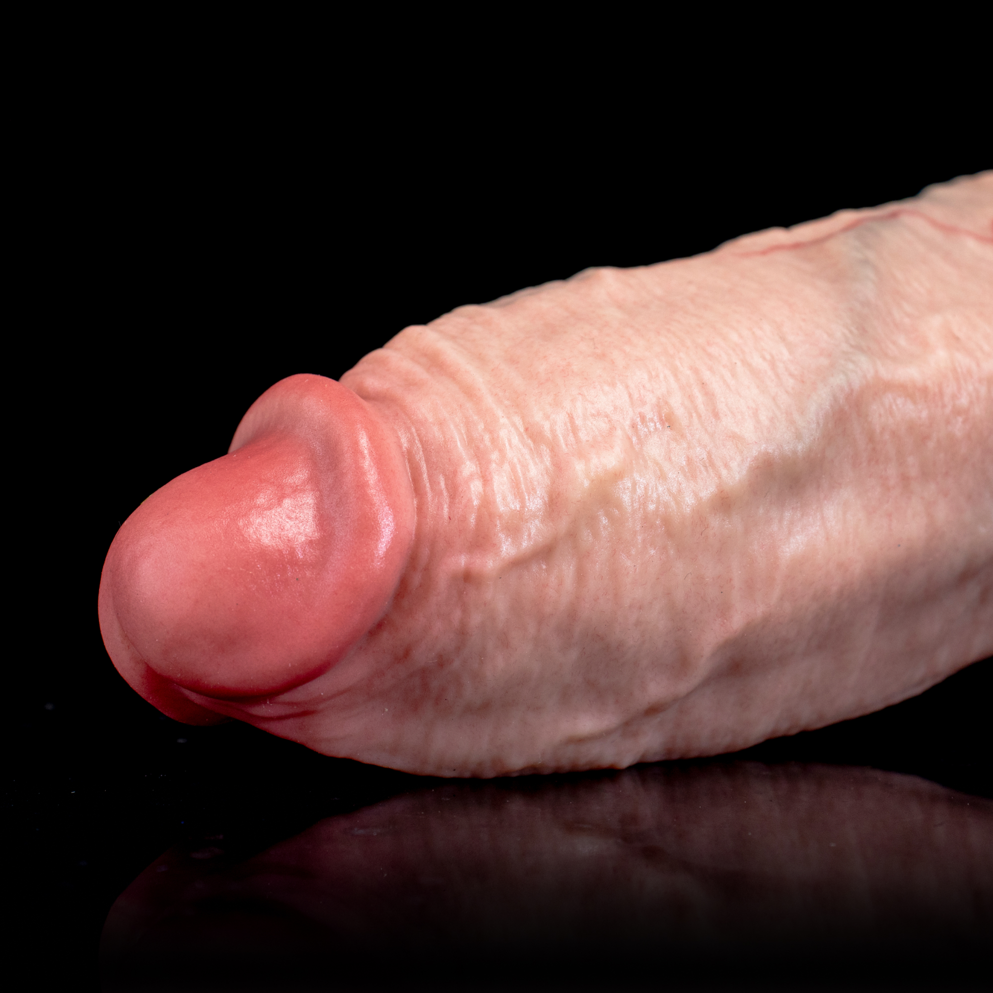 Skin of the Progenitor | Realistic Penis Extension Sleeve | Integrated Scrotum Loop & Veined Texture | 18cm Platinum Silicone