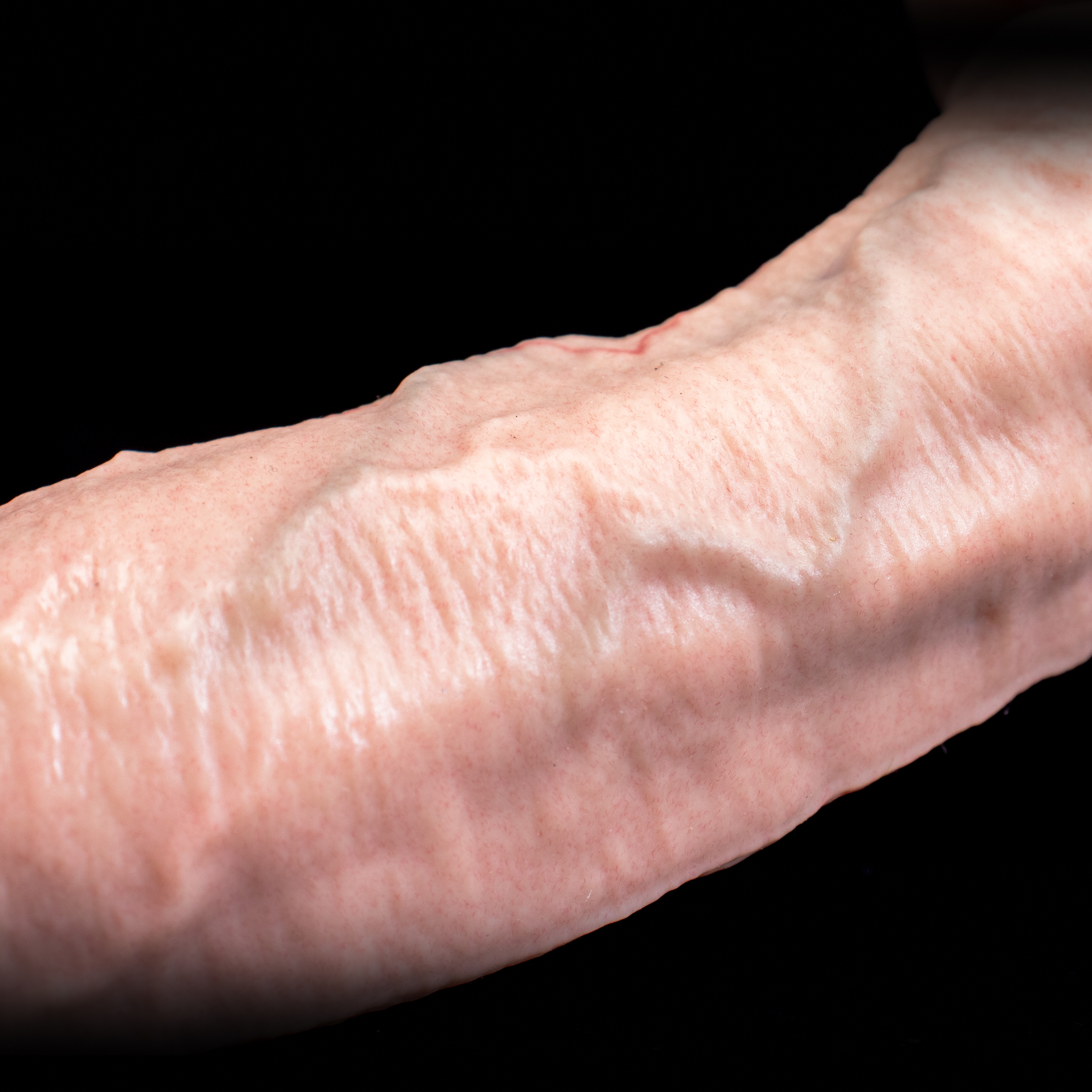 Skin of the Progenitor | Realistic Penis Extension Sleeve | Integrated Scrotum Loop & Veined Texture | 18cm Platinum Silicone