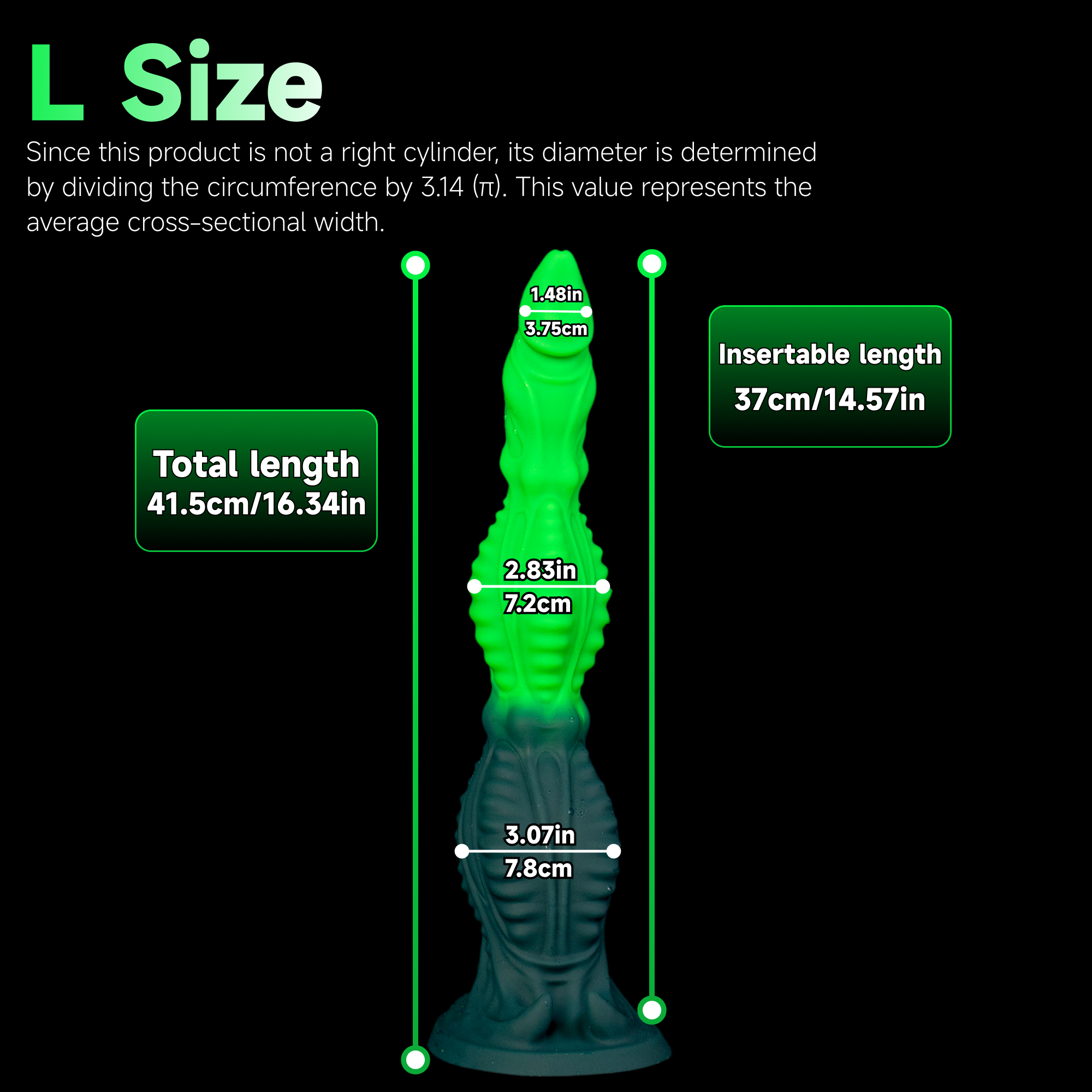 Glow Tyrant - Segmented Extra-Long Bioluminescent Alien Dildo | Korym