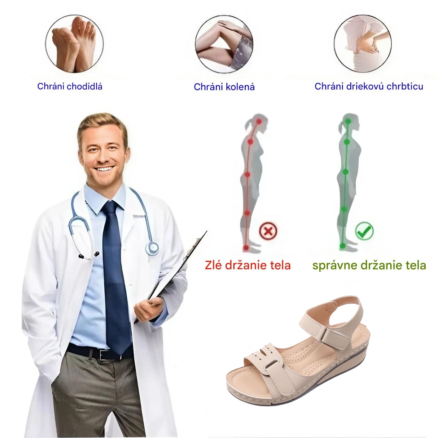 [🎁Posledný deň za polovičnú cenu - nenechajte si to ujsť] Ergonomické ortopedické sandále - podpora klenby, bezbolestná chôdza👞uľahčujú chôdzu