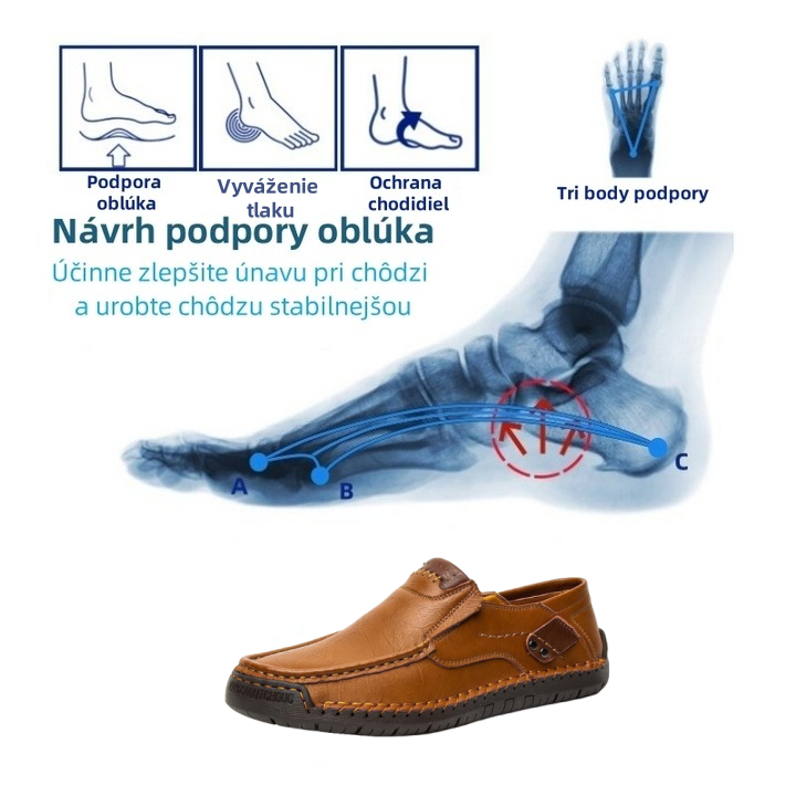 [Posledný deň so zľavou 70 % - Čoskoro končí] 🔥 Pánske vychádzkové topánky z teľacej kože 👞 Ručne šité ✅ Podpora klenby pre pohodlnú chôdzu
