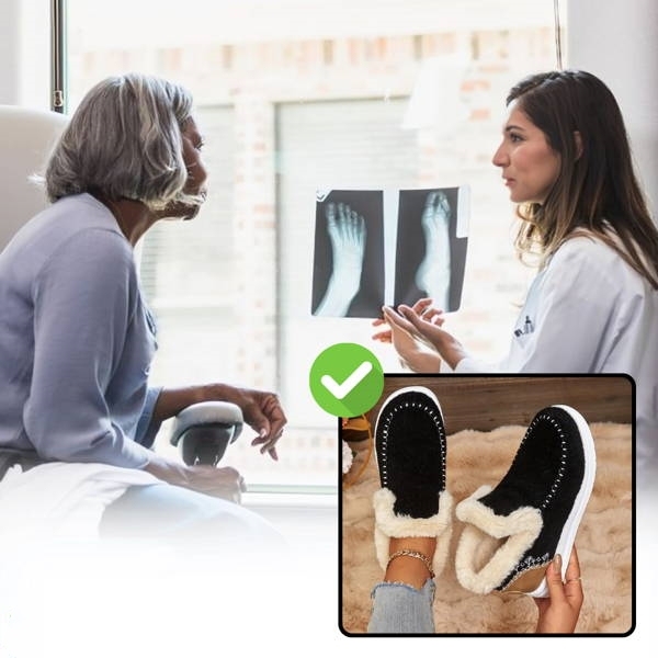 🔥 (Posledný deň) 50% zľava 🎁 Dámska protišmyková zimná ortopedická obuv - Účinne zmierňuje bolesti nôh - Ergonómia