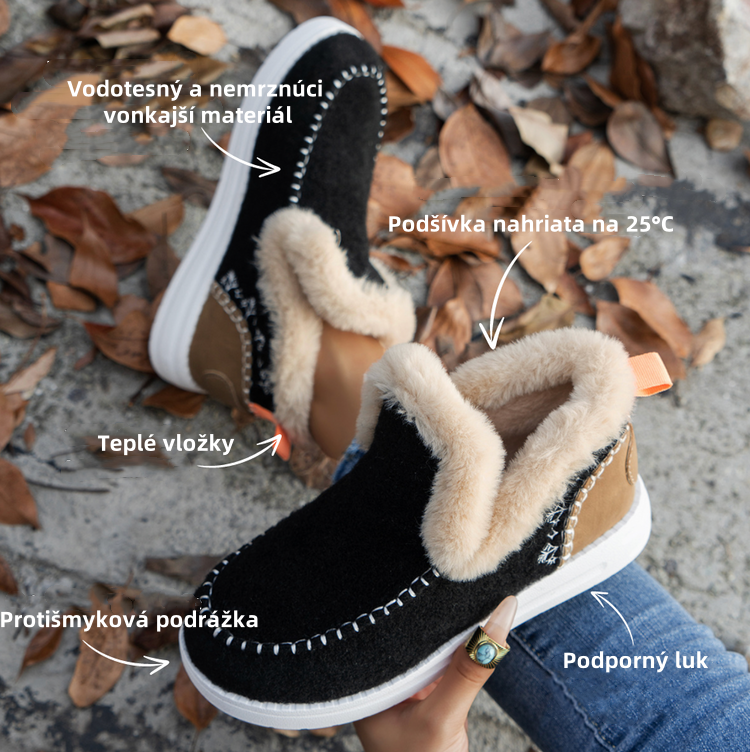 🔥 (Posledný deň) 50% zľava 🎁 Dámska protišmyková zimná ortopedická obuv - Účinne zmierňuje bolesti nôh - Ergonómia