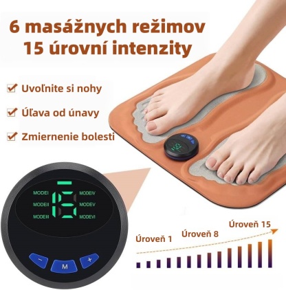🔥50% zľava🔥 Prenosný 3D EMS masážny prístroj na chodidlá a lýtka🦶 6 režimov | 15 úrovní intenzity | Funkcia vyhrievania ♨️