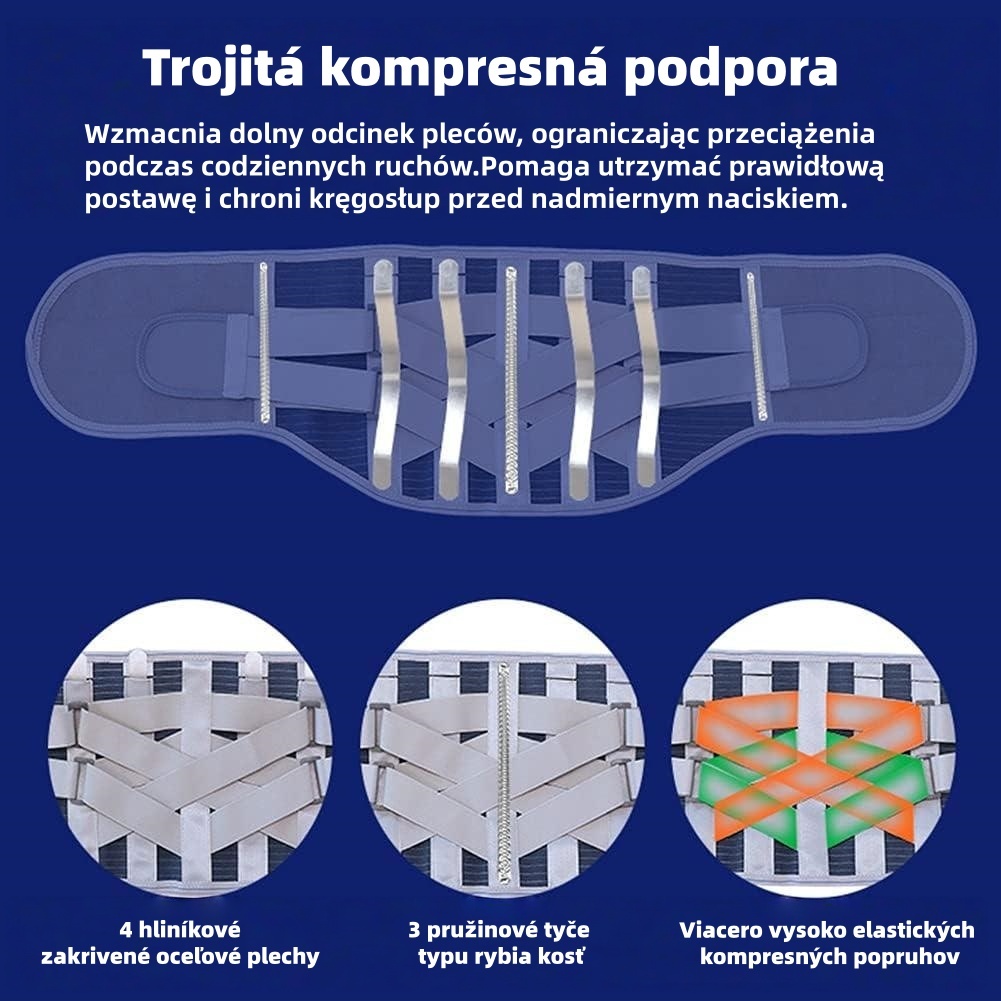 🔥50% zľava - Nenechajte si ujsť túto príležitosť Podpora pása - Ergonomická bedrová podpora 🩺 Stabilizácia chrbtice | Nastaviteľné strihanie | Každodenné pohodlie ✨