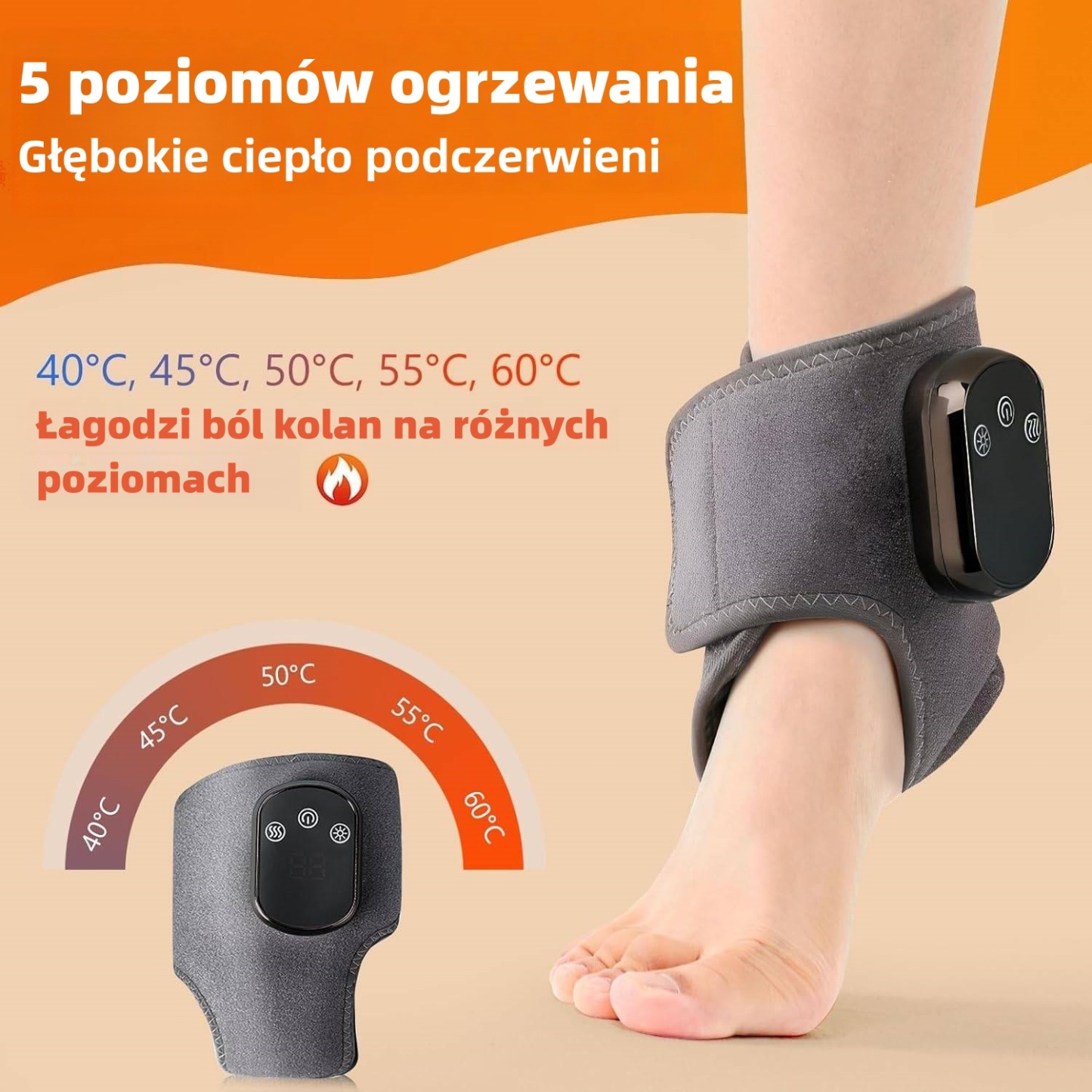 Masážny prístroj na nohy 👣 Masáž + teplý obklad | Zmierňuje bolesť a napätie | 3 vibračné režimy 🔥 POLOVIČNÁ CENA – 50% ZĽAVA