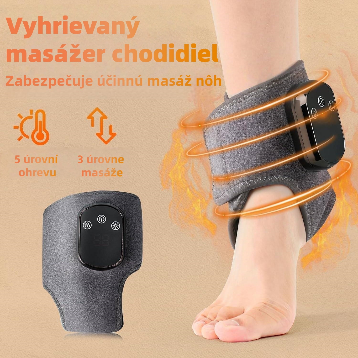 Masážny prístroj na nohy 👣 Masáž + teplý obklad | Zmierňuje bolesť a napätie | 3 vibračné režimy 🔥 POLOVIČNÁ CENA – 50% ZĽAVA