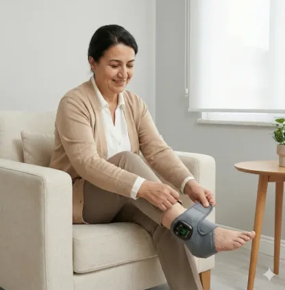 Masážny prístroj na nohy 👣 Masáž + teplý obklad | Zmierňuje bolesť a napätie | 3 vibračné režimy 🔥 POLOVIČNÁ CENA – 50% ZĽAVA