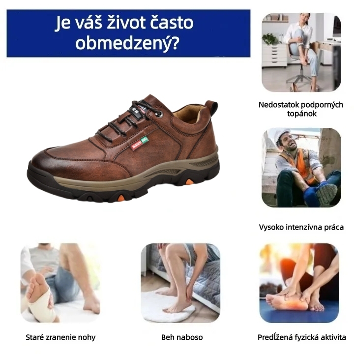 ⏰ Dnes zľava 70 % – Nenechajte si to ujsť! 🐂 Novo vylepšená pánska ortopedická obuv, ručne vyrobená z pravej austrálskej hovädzej kože. 👞