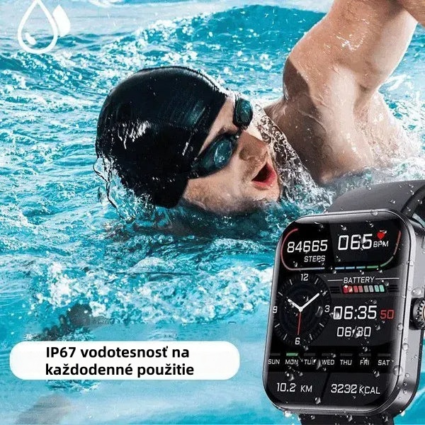 🔥50% zľava ⌚ Inteligentné hodinky pre zdravie | Srdcová frekvencia • SpO₂ • Krvný tlak • Teplota | Ľahké a pohodlné