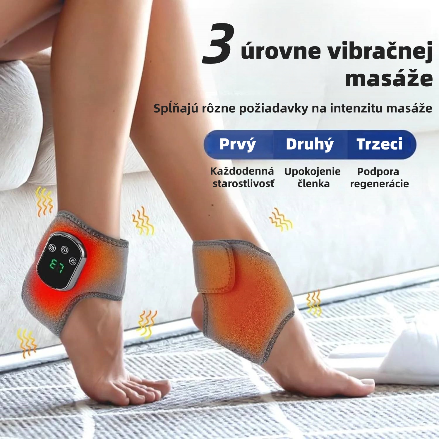 Masážny prístroj na nohy 👣 Masáž + teplý obklad | Zmierňuje bolesť a napätie | 3 vibračné režimy 🔥 POLOVIČNÁ CENA – 50% ZĽAVA