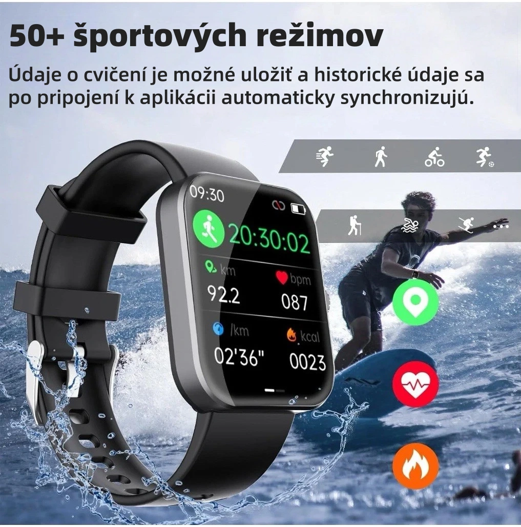 🔥50% zľava ⌚ Inteligentné hodinky pre zdravie | Srdcová frekvencia • SpO₂ • Krvný tlak • Teplota | Ľahké a pohodlné