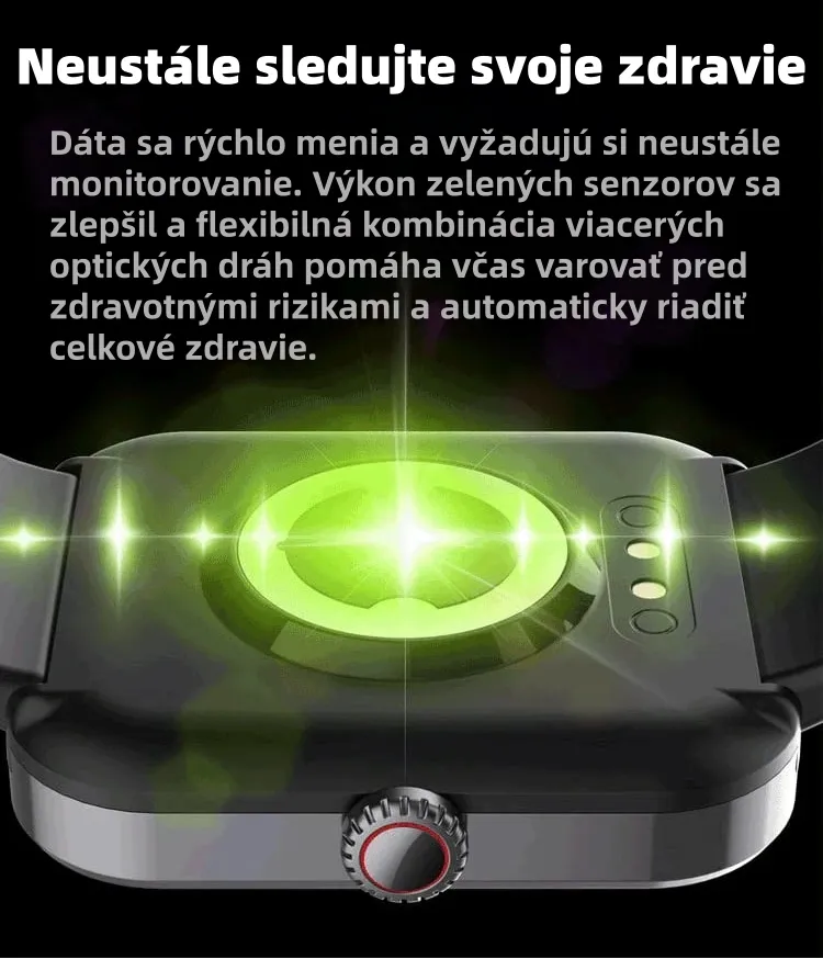 🔥50% zľava ⌚ Inteligentné hodinky pre zdravie | Srdcová frekvencia • SpO₂ • Krvný tlak • Teplota | Ľahké a pohodlné