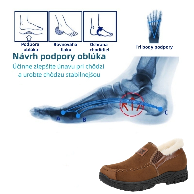 🔥 (Posledný deň) 50% zľava 🎁 Pánska protišmyková zimná ortopedická obuv - Účinná úľava od bolesti nôh - Ergonómia