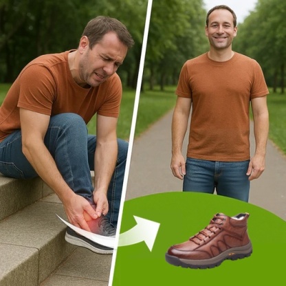 ❄️ Pánské zimní kožené boty, vyrobené z telecí kůže, 👞 ručně šité pro snadné nazouvání a zouvání ✅ podpora klenby pro úlevu od bolesti a zajištění pohodlné chůze