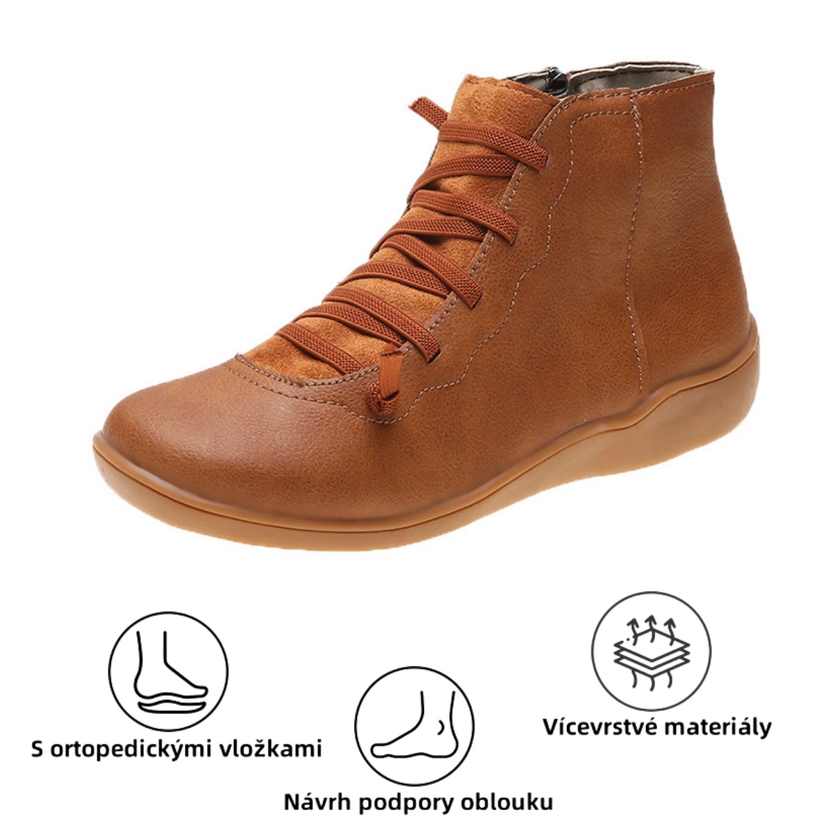 【🔥Dnes za poloviční cenu - nenechte si to ujít】 Ergonomicky navržená ortopedická obuv - design podpory klenby 👞Snadno se zbavte bolesti nohou