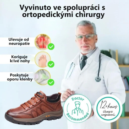 🔴 Ručně šité boty z přírodní kůže ✅ Ortopedické vložky s umělou inteligencí + opora kotníku 🦶 Vhodné pro lidi s problémy s nohama!