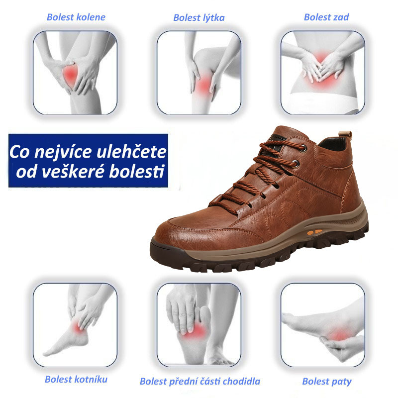 🐂 Pánské ručně šité kožené boty z telecí kůže 👞 K dispozici ve všech velikostech, snadno se nazouvají a zouvají ✅ Teplé, pohodlné, nepromokavé a protiskluzové