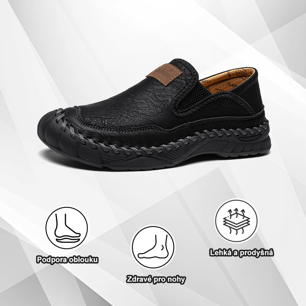 (🔥Dnes sleva 50 % – vezměte si to!) Prémiová stylová ortopedická obuv 👞 – Ergonomický design pro úlevu od bolesti