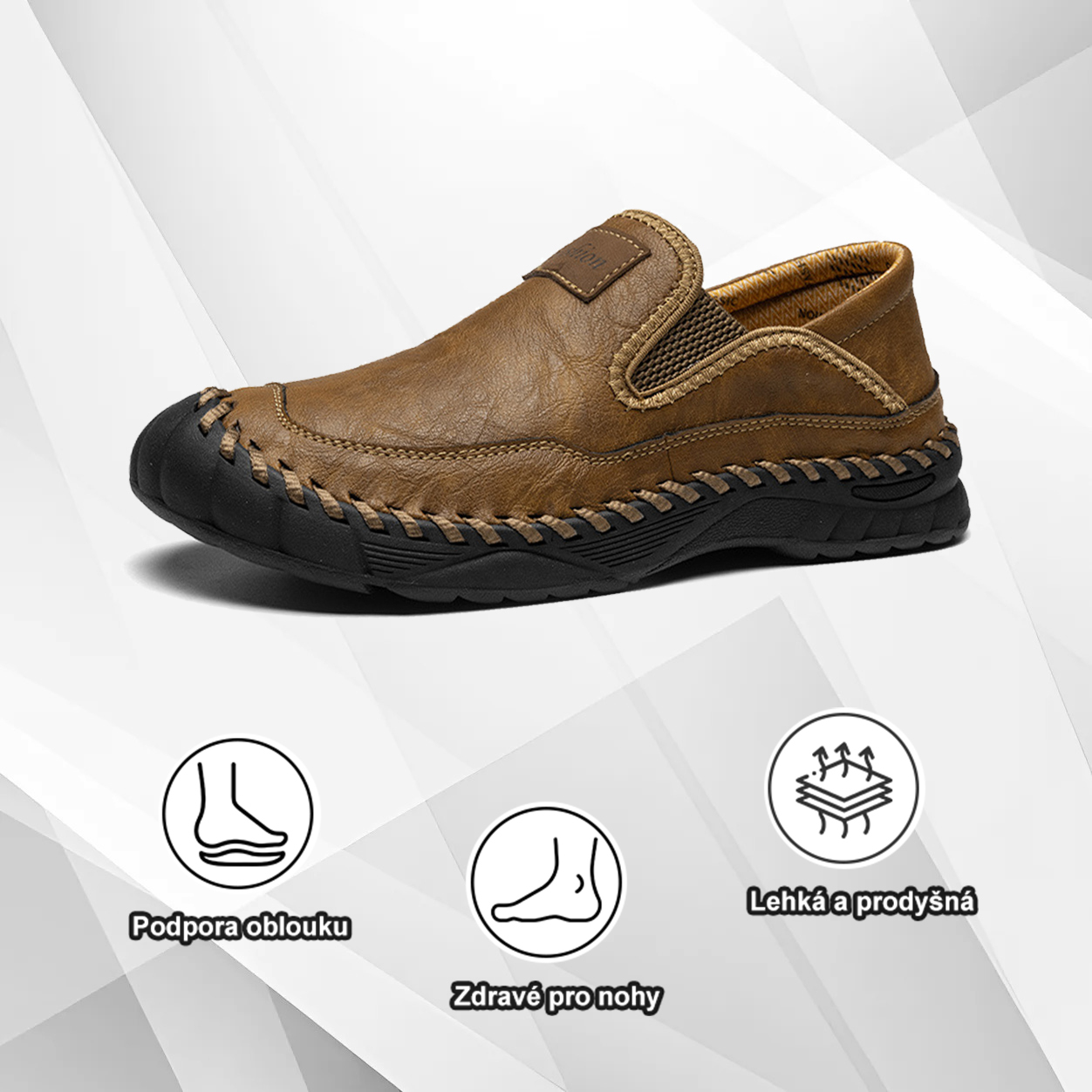 (🔥Dnes sleva 50 % – vezměte si to!) Prémiová stylová ortopedická obuv 👞 – Ergonomický design pro úlevu od bolesti