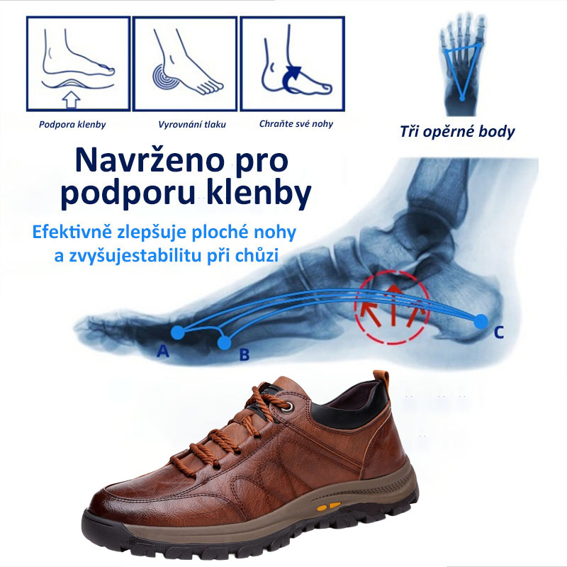 🔴 Ručně šité boty z přírodní kůže ✅ Ortopedické vložky s umělou inteligencí + opora kotníku 🦶 Vhodné pro lidi s problémy s nohama!