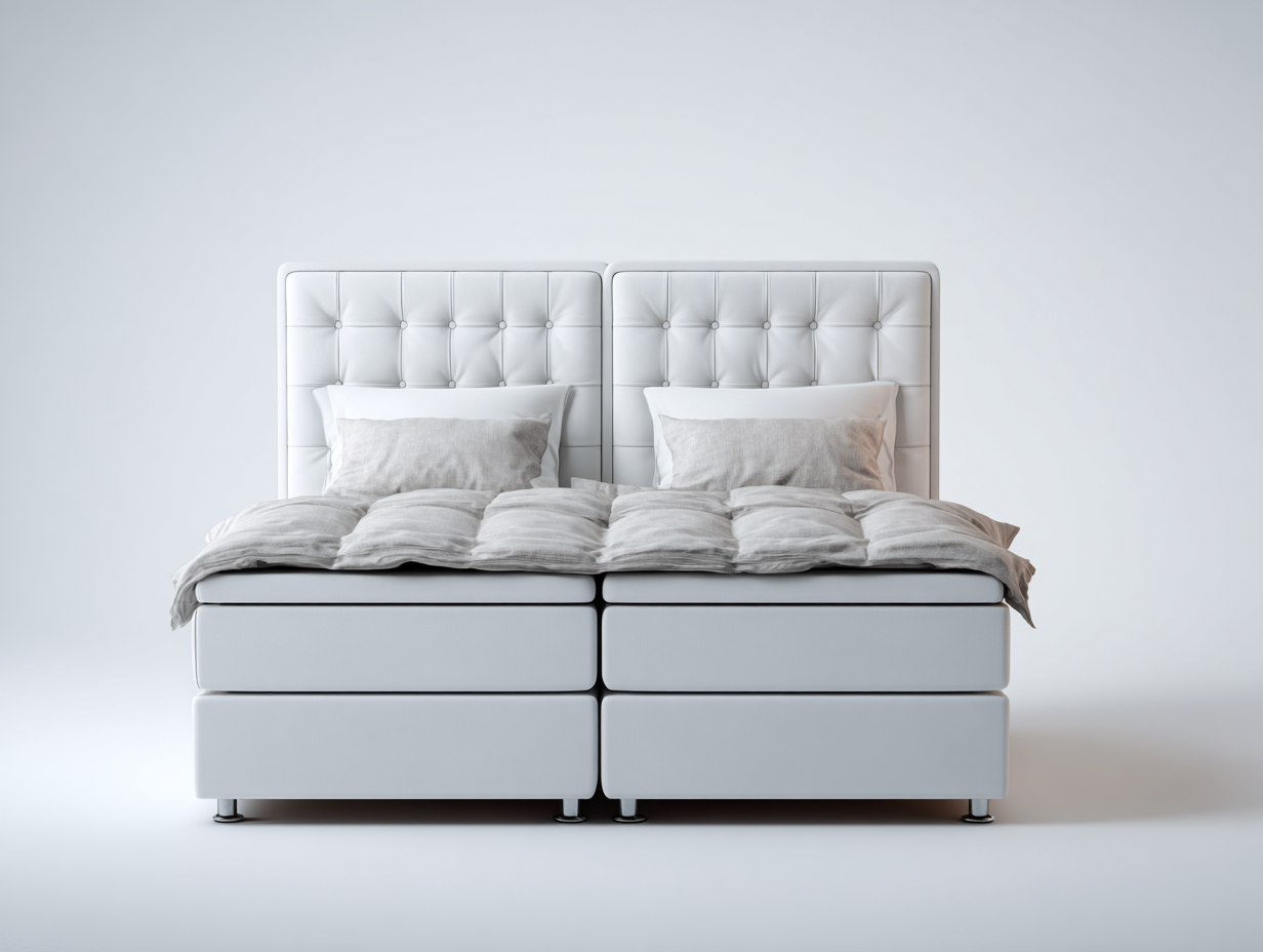 Letto matrimoniale imbottito 200x160x115 cm - bianco - stile moderno per camera da letto-Havengetbay