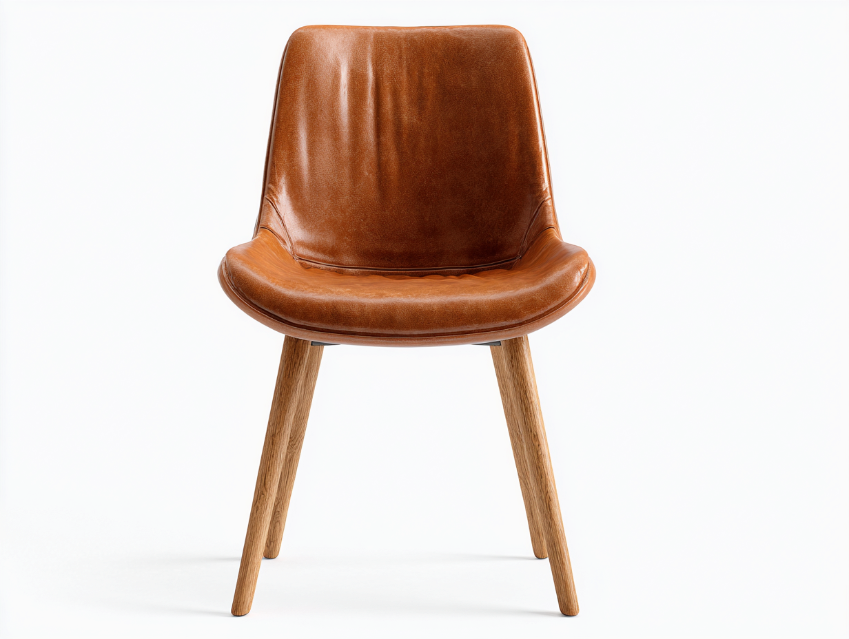 Sedia da pranzo imbottita 46x52x84 cm - marrone - design moderno per sala da pranzo-Havengetbay