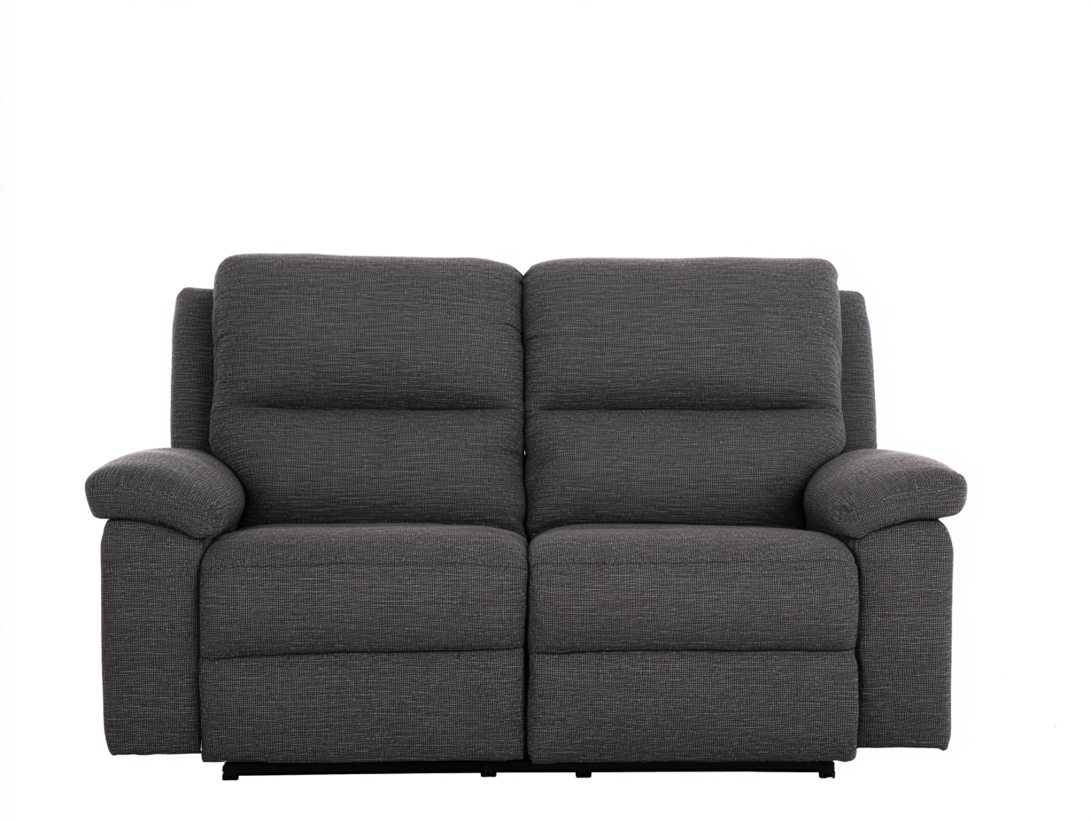 Divano reclinabile tessuto imbottito 165x95x100 cm - grigio scuro - stile moderno per soggiorno-Havengetbay