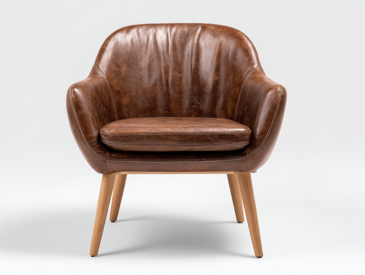 Sedia da pranzo seduta imbottita e gambe in legno 56x54x80 cm - marrone-legno naturale - stile contemporaneo per sala da pranzo-Havengetbay