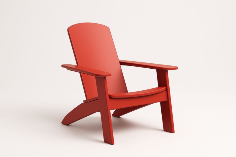 Pour jardin chaise Adirondack en bois massif rouge