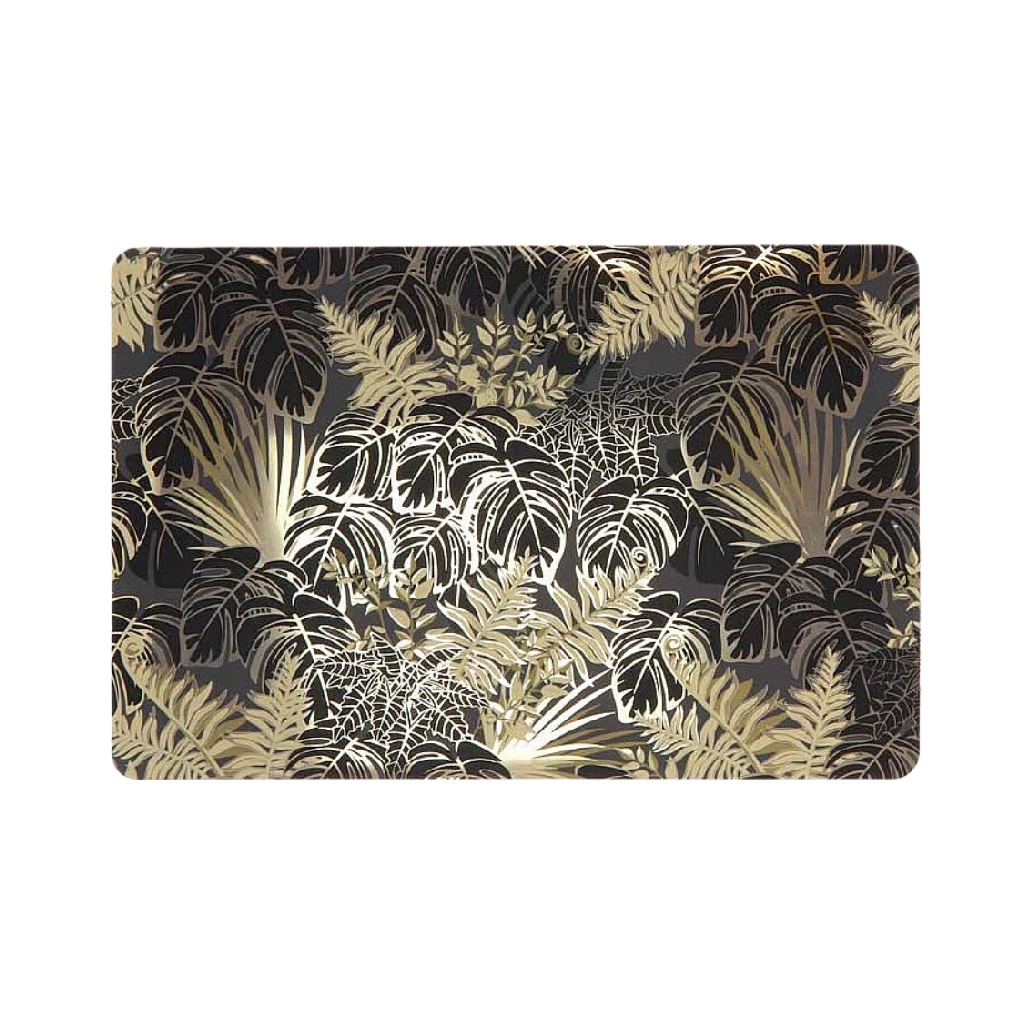 Posavasos rectangular de silicona con estampado tropical-brianpetty.shop