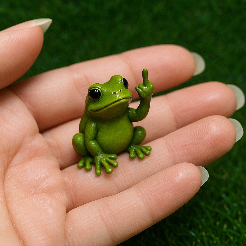 Funny Frog Statue Partner