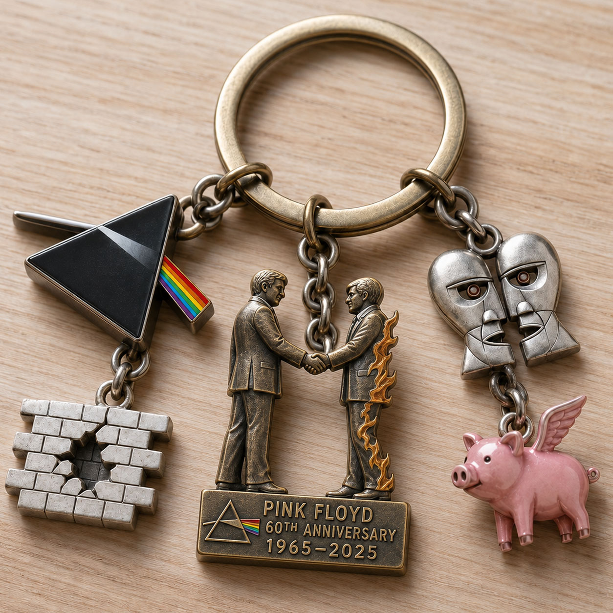Pink Floyd 60th Anniversary Keychain