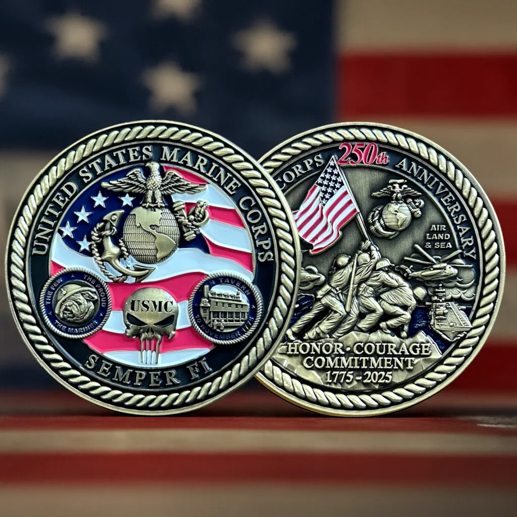 🔥🔥🔥LAST DAY 67%OFF-🪖 United States Marine Corps 250th Anniversary Challenge Coin
