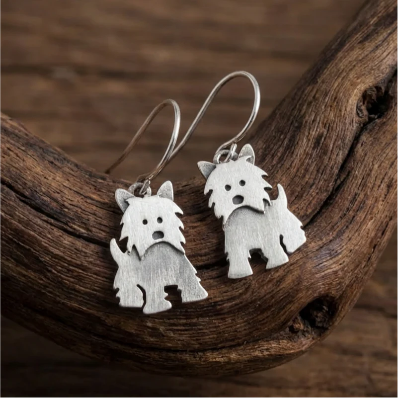 Vintage Westie Earrings