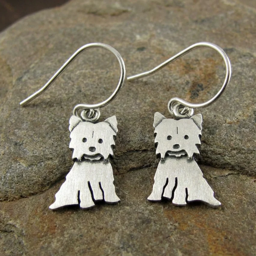 Tiny Yorkshire Terrier Earrings