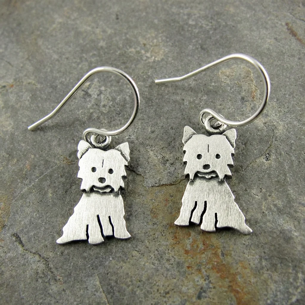 Tiny Yorkshire Terrier Earrings