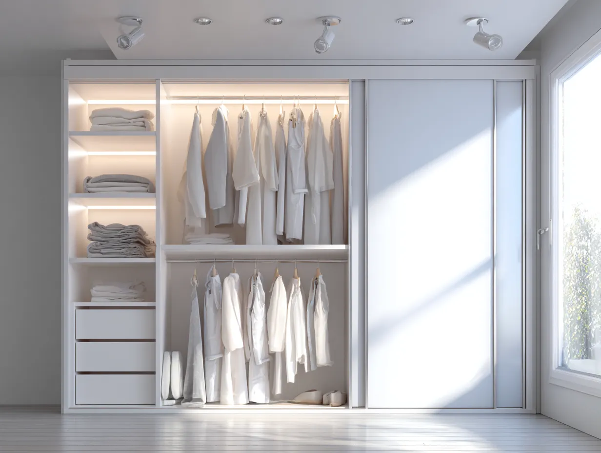 Armadio-legno-MDF-280x65x220 cm-bianco-design moderno-Nookgonest