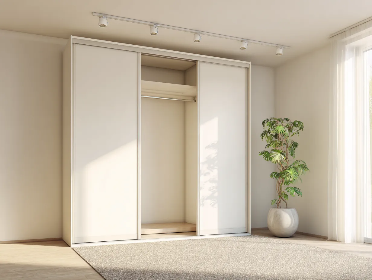 Armadio-legno-MDF-200x60x210 cm-bianco-design moderno-Nookgonest