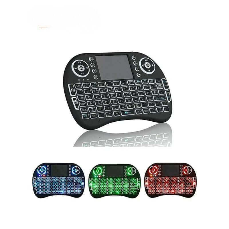 Mini i8 2.4GHz Wireless Backlit Keyboard with Touchpad – Ideal for Smart Android TV Boxes