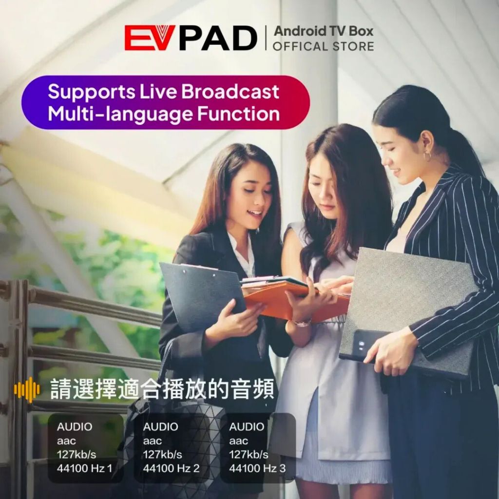 EVPAD 11P Android TV Box — 4GB+64GB, 4K/8K, Global Channels, Lifetime Free