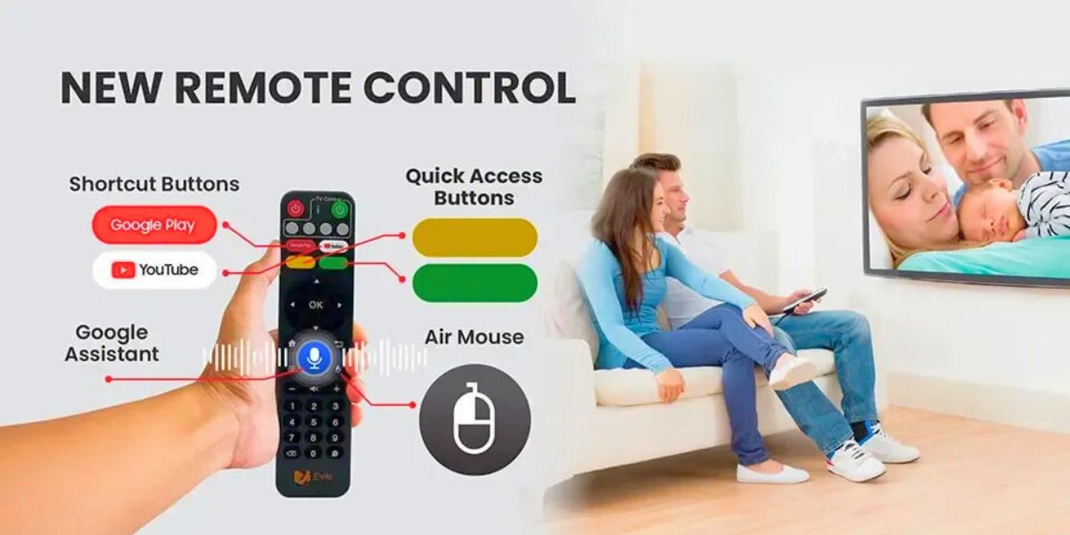 EVPAD 11S voice remote control with air mouse