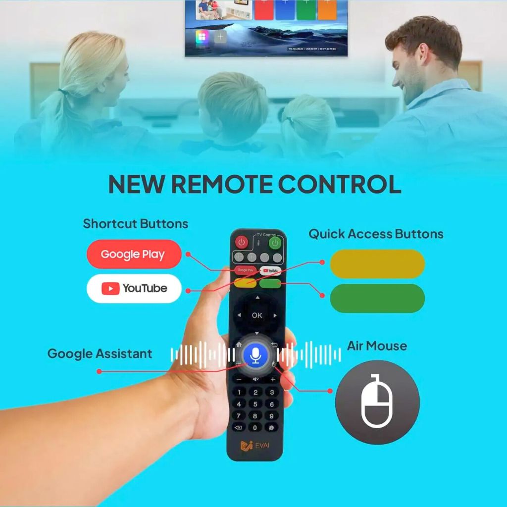 EVPAD 11S Android TV Box – 2GB RAM 32GB Storage WiFi 6 Smart TV Box