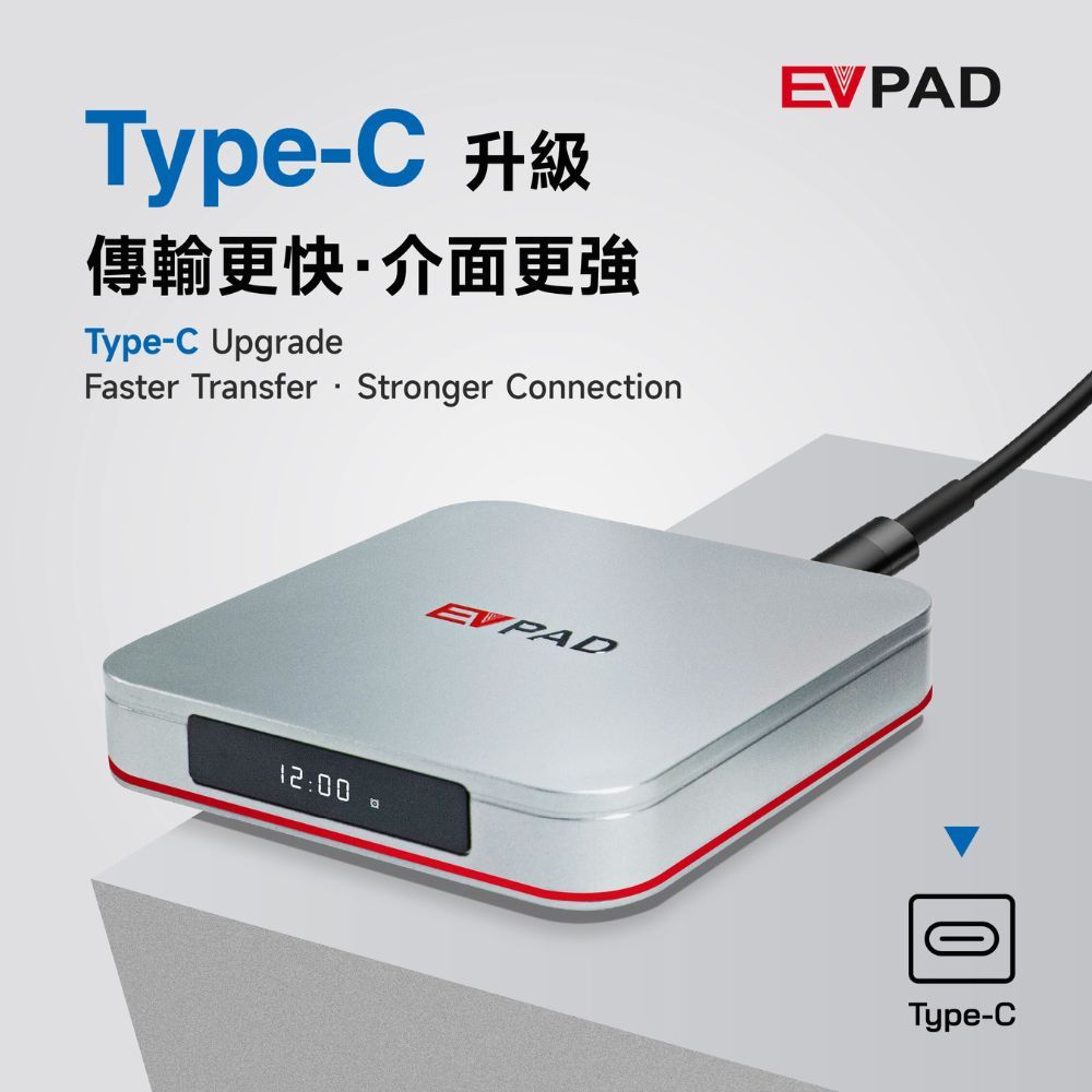 EVPAD 12S TV box Type-C power port
