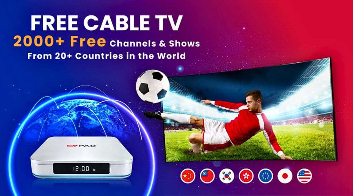 EVPAD 12P TV BOX 2000+ global live streaming channels
