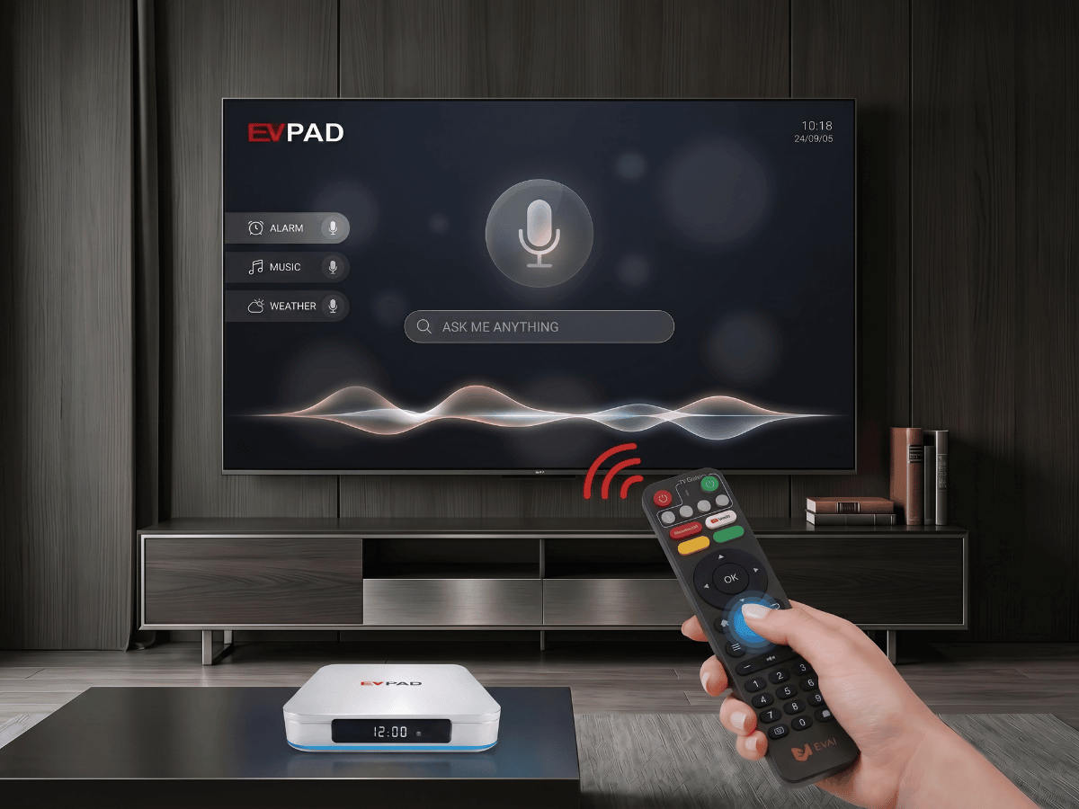 {"default":"EVPAD 12P AI voice control remote for easy smart TV box operation"}
