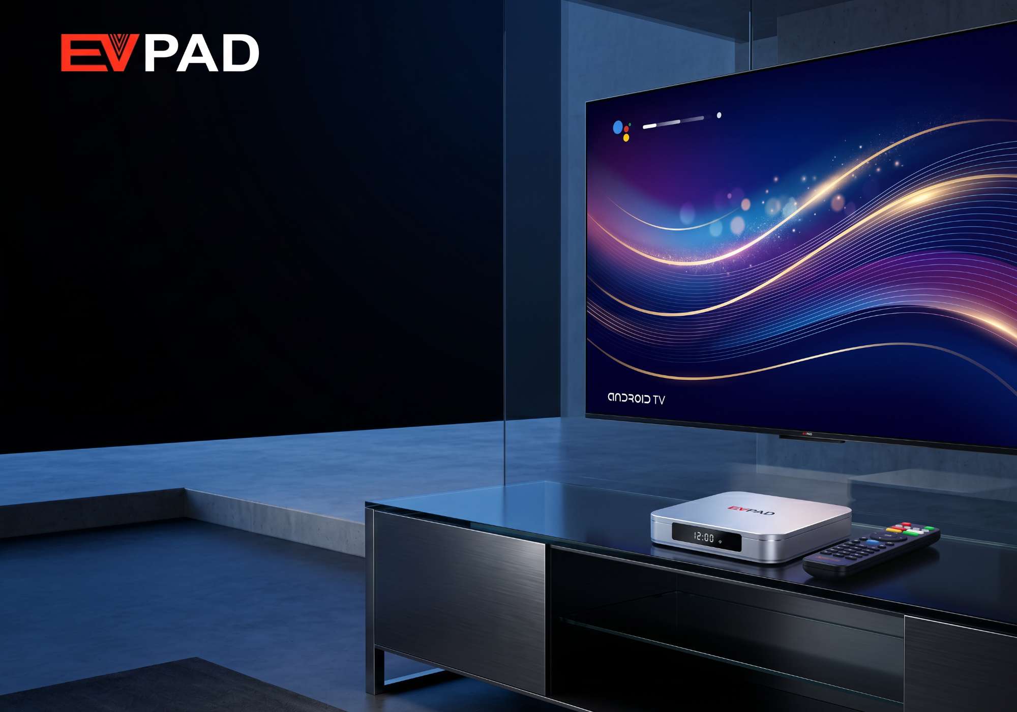 {"default":"EVPAD 12P premium Android TV box with smart home entertainment setup"}
