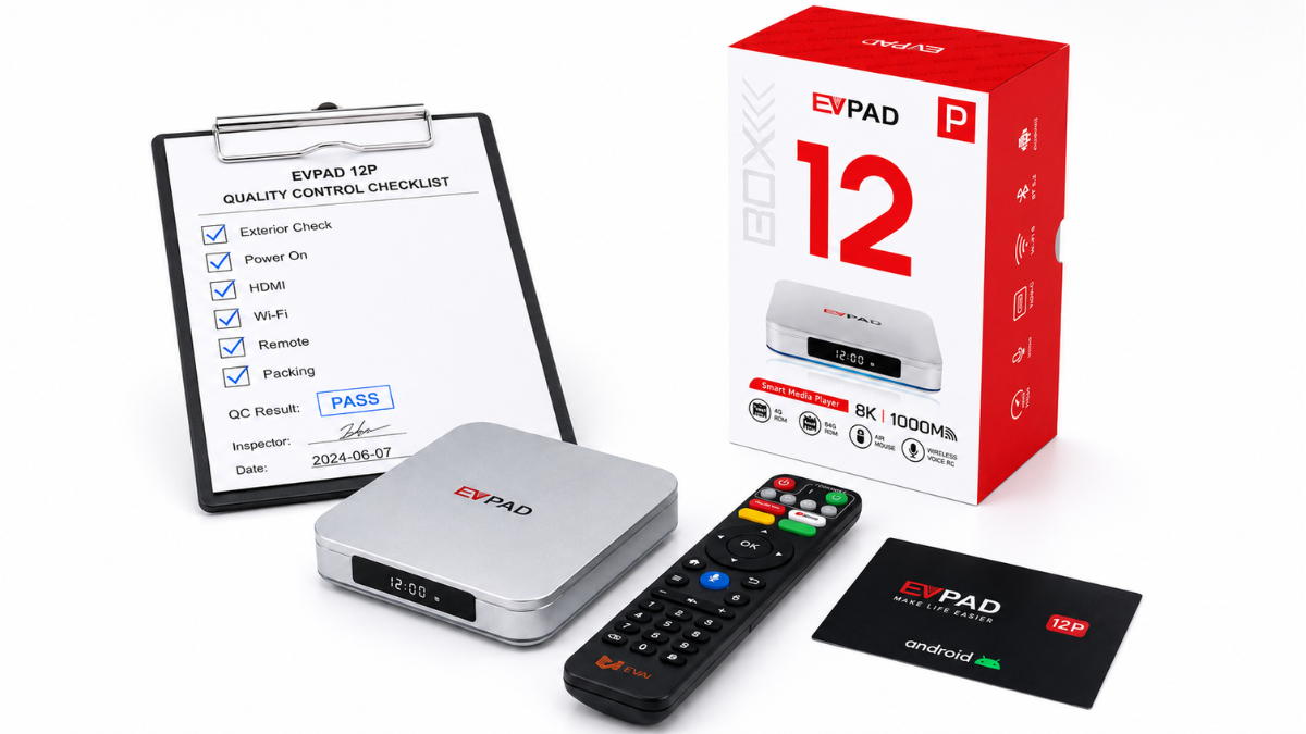 EVPAD 12P pre-shipment quality check and inspection checklist illustration