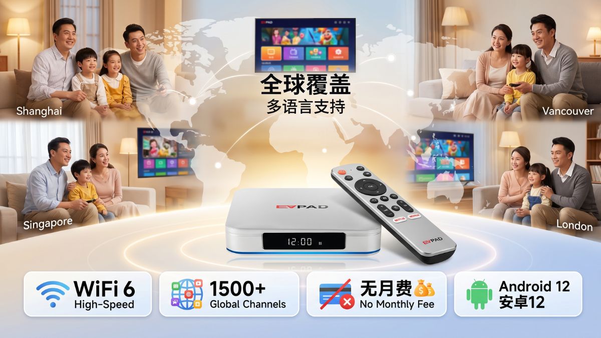 EVPAD 12P with multilingual content and WiFi 6