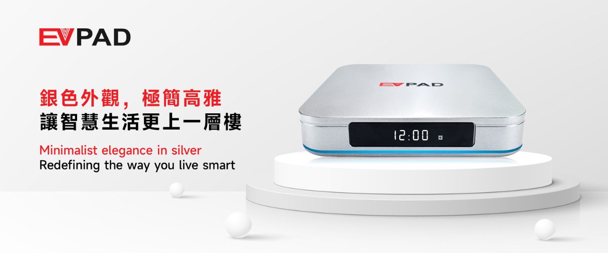 EVPAD 12P Silver finish close-up — sleek metallic design.